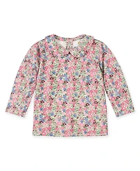 Florence Eiseman Big Girls 7-8 Floral Knit Long Sleeve Blouse
