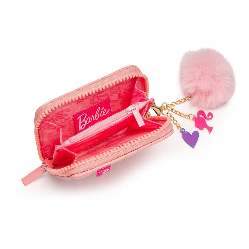 Barbie Quilted Kids Zip Wallet with Charm