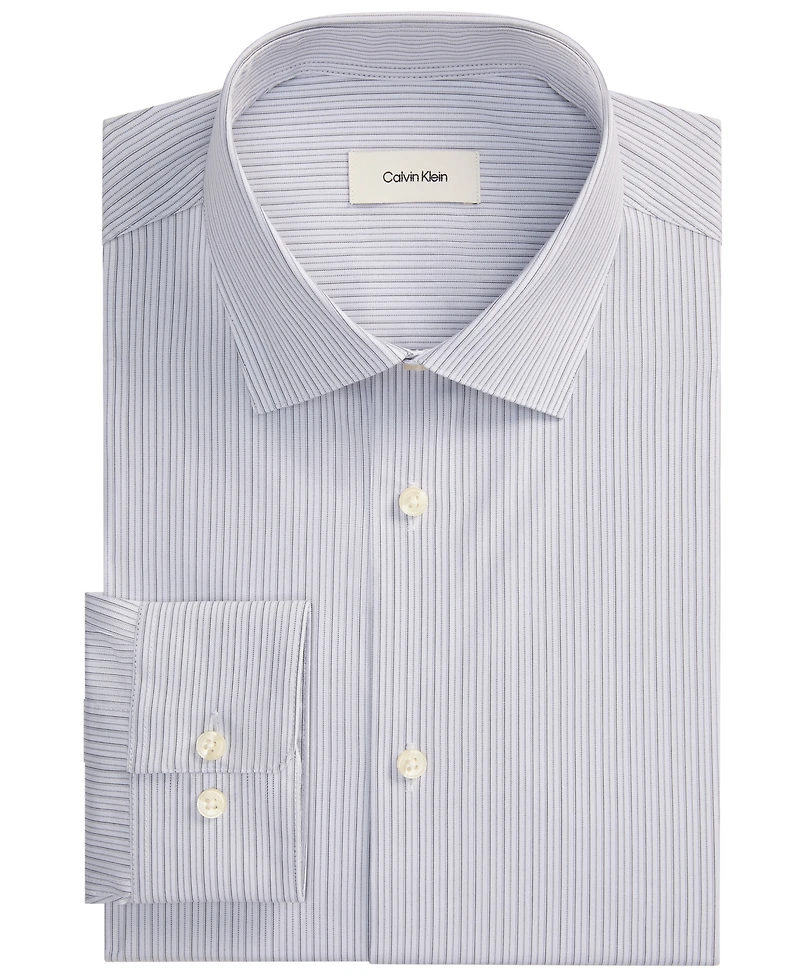 Calvin Klein Men's Performance Wrinkle-Free Round Cuff Dress Shirt