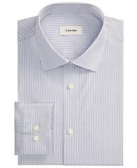 Calvin Klein Men's Performance Wrinkle-Free Round Cuff Dress Shirt