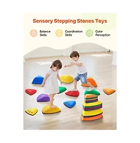 Slickblue Balance Stepping Stones Non-Slip Sensory Set, 220 lb. Capacity, Ages 3+