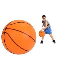 Zeny Silent Basketball Foam Bouncing Silent Basketball Uncoated High Density Foam Ball Indoor Low Noise Training Ball