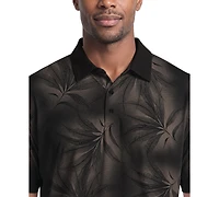 Pga Tour Men's Foliage Print Golf Regular-Fit Polo Shirt