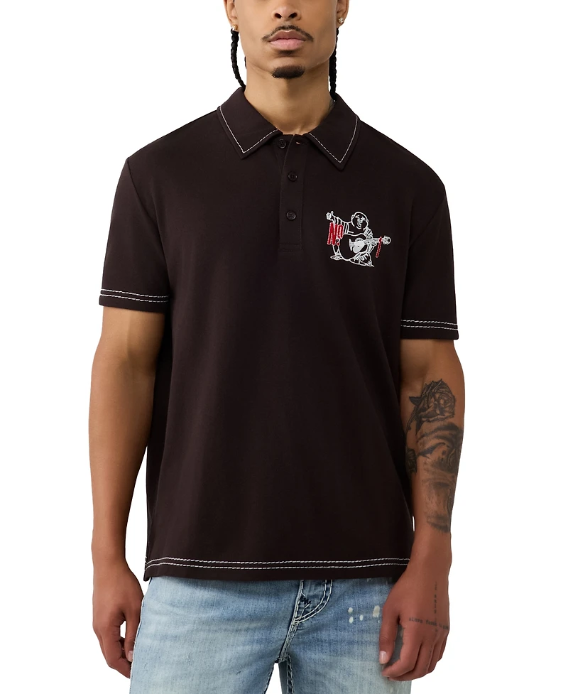 True Religion Men's Buddha Logo Polo Shirt