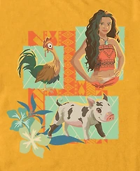 Fifth Sun Men's Moana Live Action Moana, Pua and Heihei Graphic T-Shirt