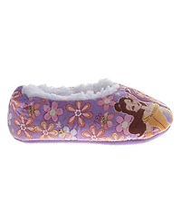 Disney Girls ( size 5-12 ) Princess Design Cozy Interior Cushioned Plush Toddler and Little Kid