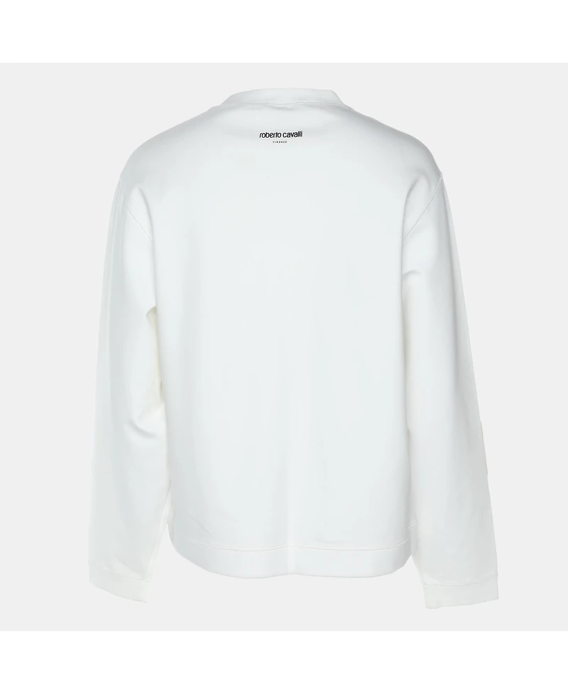 Pre-Owned Roberto Cavalli Men's Jersey Logo Sweatshirt