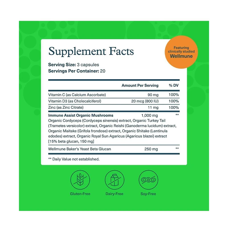Youtheory Immune Plus Daily Wellness Vegetarian Immune Support Supplement with Vitamin C, Vitamin D3 and Zinc 60 Vegetarian Capsules