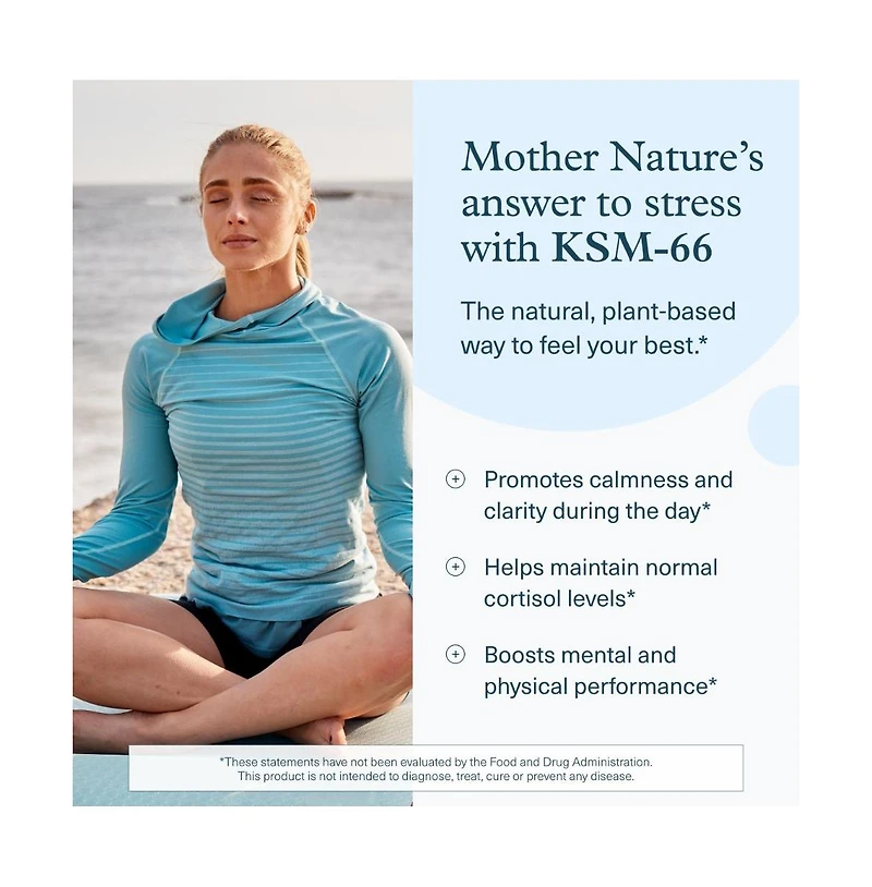 Youtheory ashwagandha Capsule, Helps Maintain Normal cortisol Level, Helps Reduce Stress, 60 Counts bundle of 2