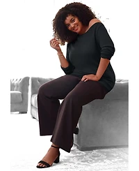 Avenue Women's Plus Convertible Pullover Sweater