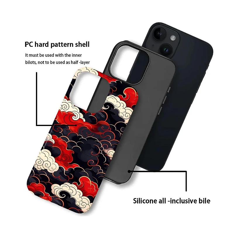 Lisen 2-Layer Phone Case Compatible with Apple iPhone 15 Pro