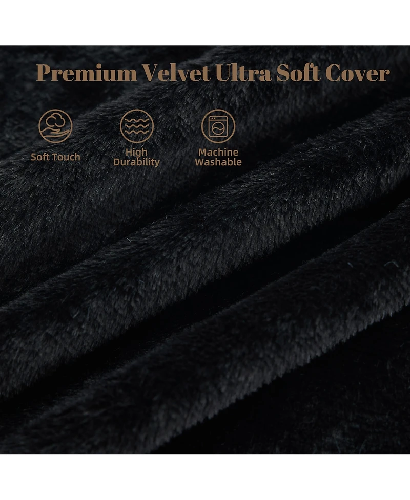 4 1 Bean Bag Chair for Adult, Large Beanbag with Memory Foam and Removable Cover, Oversized Ultra Soft Velvet Lazy Sofa Couch Bed