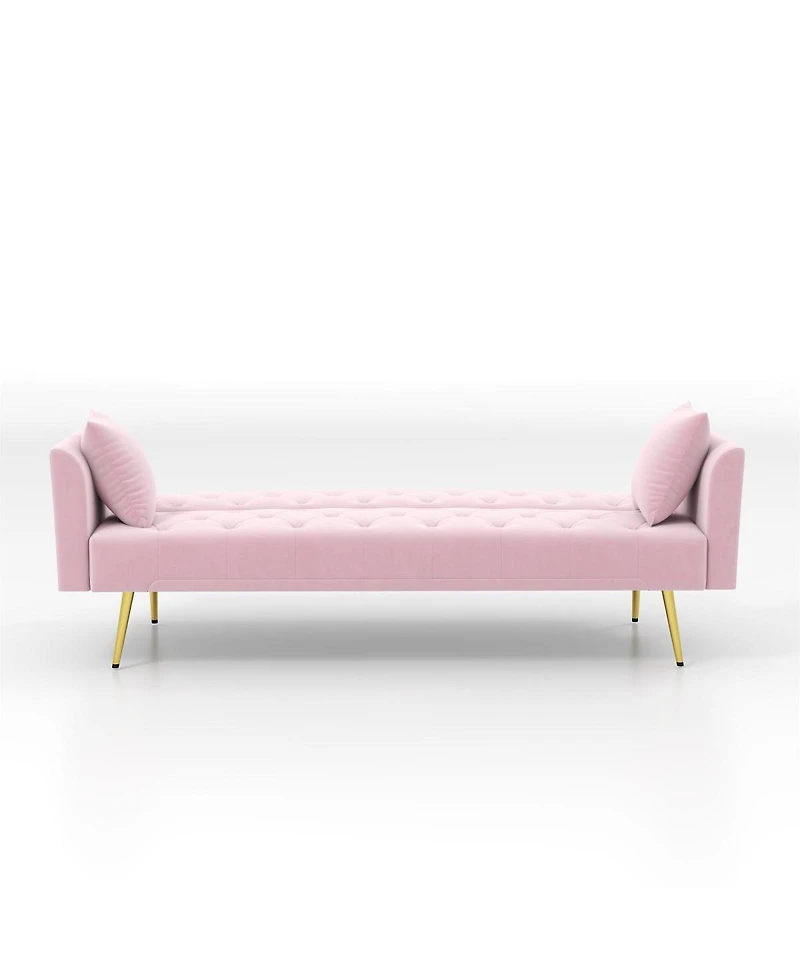 Streamdale Furniture 72" Convertible Foldable Sleeper Sofa Retro Tufted