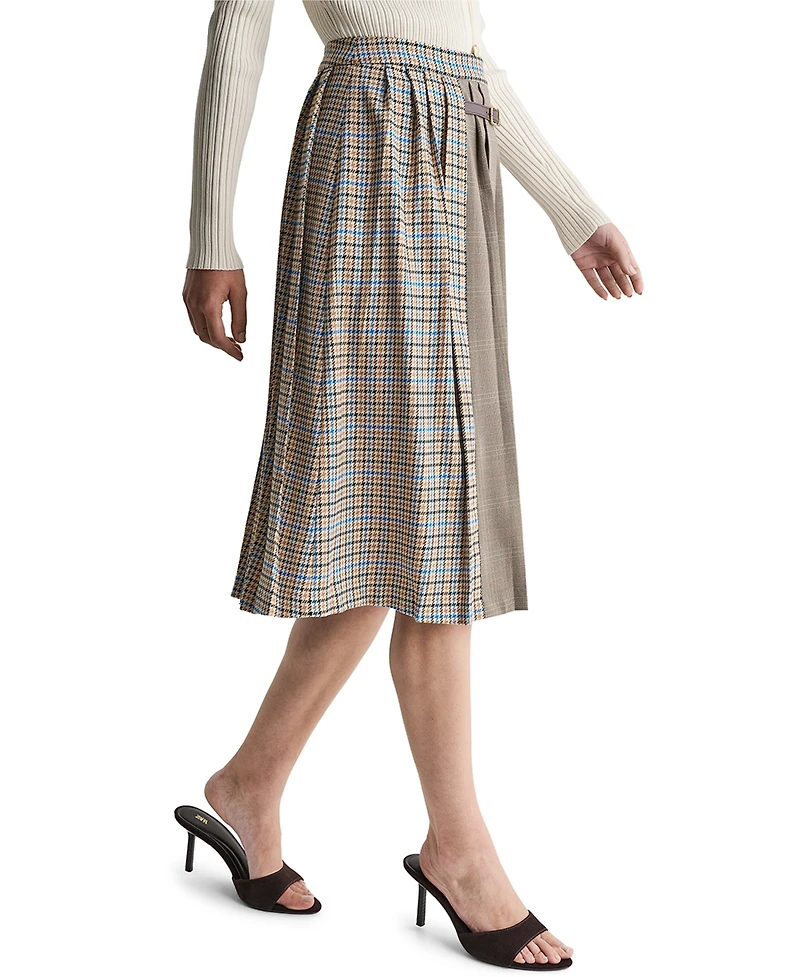 Bcbg Women's Pleated A-Line Long Midi Skirt