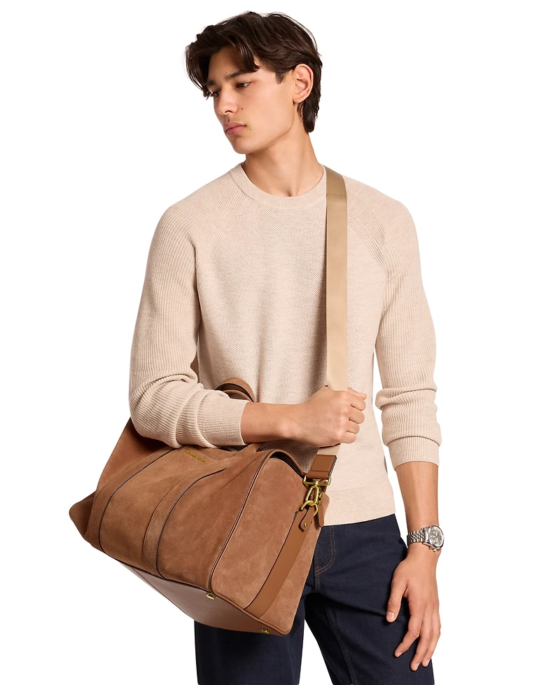 Michael Kors Men's Medium Suede Slouch Duffel Bag