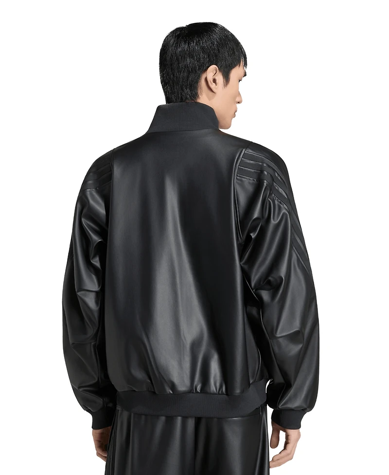 adidas Men's Stadium Leather Full-Zip Track Jacket