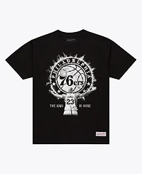 Mitchell & Ness Men's LeBron James Black Philadelphia 76ers Witness T-Shirt