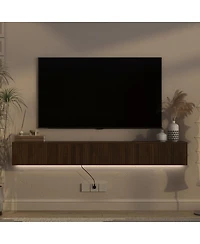 Streamdale Furniture 69" Led Floating Tv Stand Wall Mounted Entertainment Center for 55-65" Tv