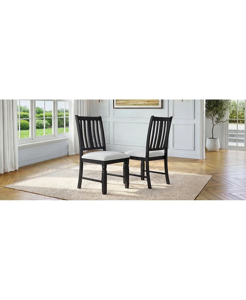 Streamdale Furniture Set of 2 Upholstered Farmhouse Dining Chairs