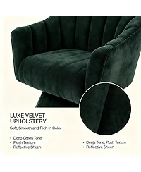 Streamdale Furniture Corduroy 360-Degree Swivel Accent Barrel Chair