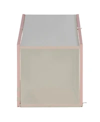Streamdale Furniture Twin Velvet Canopy Bed with Linen Top and Upholstered Frame