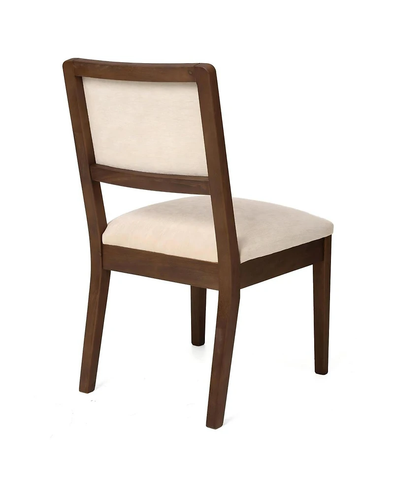 Streamdale Furniture Set of 2 Upholstered Rubber Wood Dining Chairs