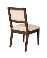 Streamdale Furniture Set of 2 Upholstered Rubber Wood Dining Chairs