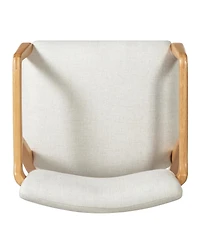 Streamdale Furniture Mid-Century Rubber Wood Dining Armchairs Set of 2