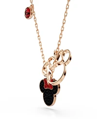 Swarovski Rose Gold-Tone Plated Black Crystals Necklace