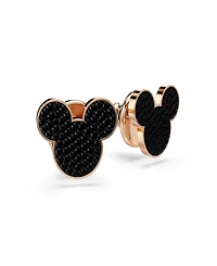 Swarovski Rose Gold-Tone Plated Black Crystals Earrings