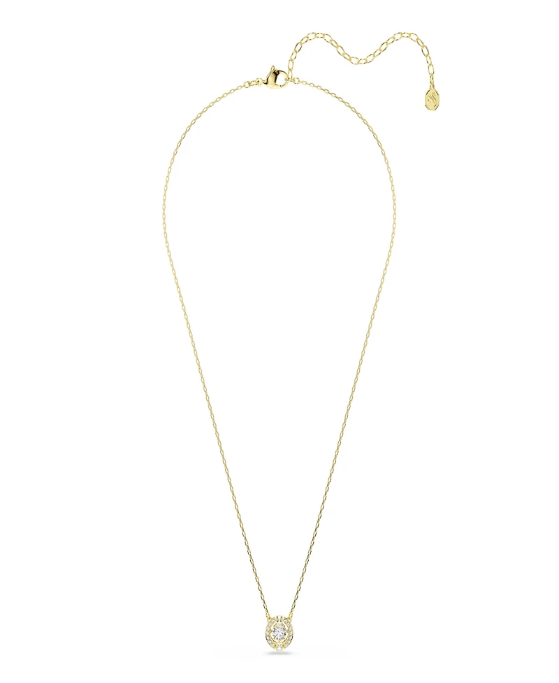 Swarovski Gold-Tone Plated White Crystals Necklace