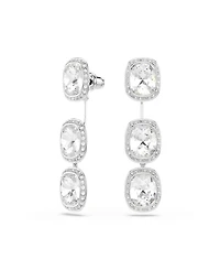 Swarovski Sterling Silver-Plated White Crystals Earrings