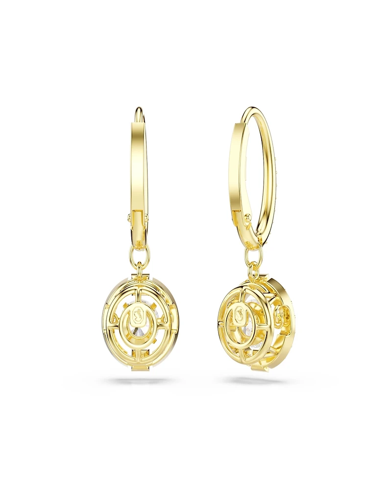 Swarovski Gold-Tone Plated White Crystals Earrings