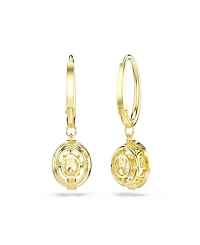 Swarovski Gold-Tone Plated White Crystals Earrings