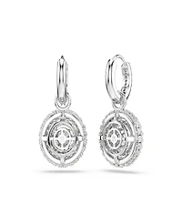 Swarovski Sterling Silver-Plated White Crystals Earrings