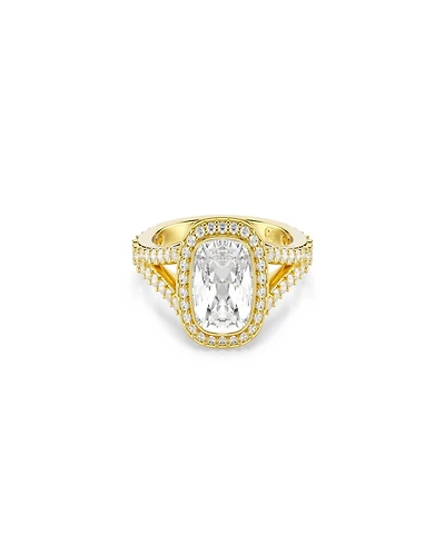 Swarovski Gold-Tone Plated White Crystals Ring