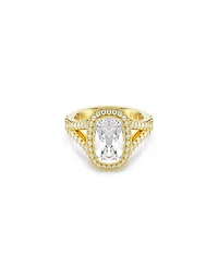 Swarovski Gold-Tone Plated White Crystals Ring