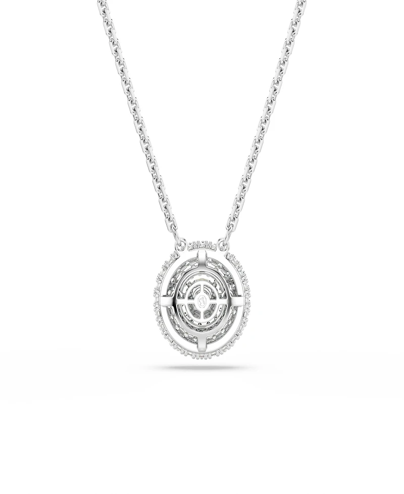 Swarovski Sterling Silver-Plated White Crystals Necklace
