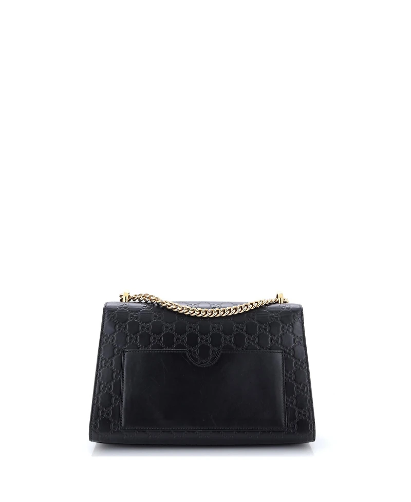 Pre-Owned Gucci Medium Padlock Shoulder Bag Guccissima Leather