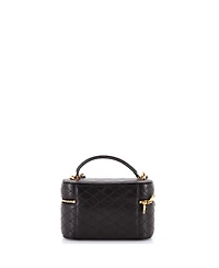 Pre-Owned Saint Laurent Mini Gaby Zip Around Vanity Bag Quilted Leather