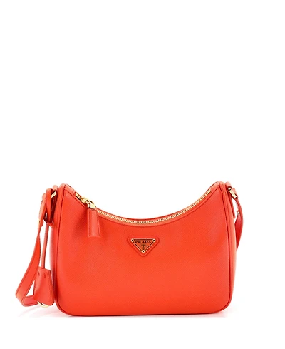 Pre-Owned Prada Mini Re-Edition Hobo Saffiano Leather