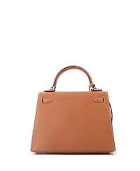 Pre-Owned Hermes Kelly 25 Handbag Brown Epsom with Electrum Hardware