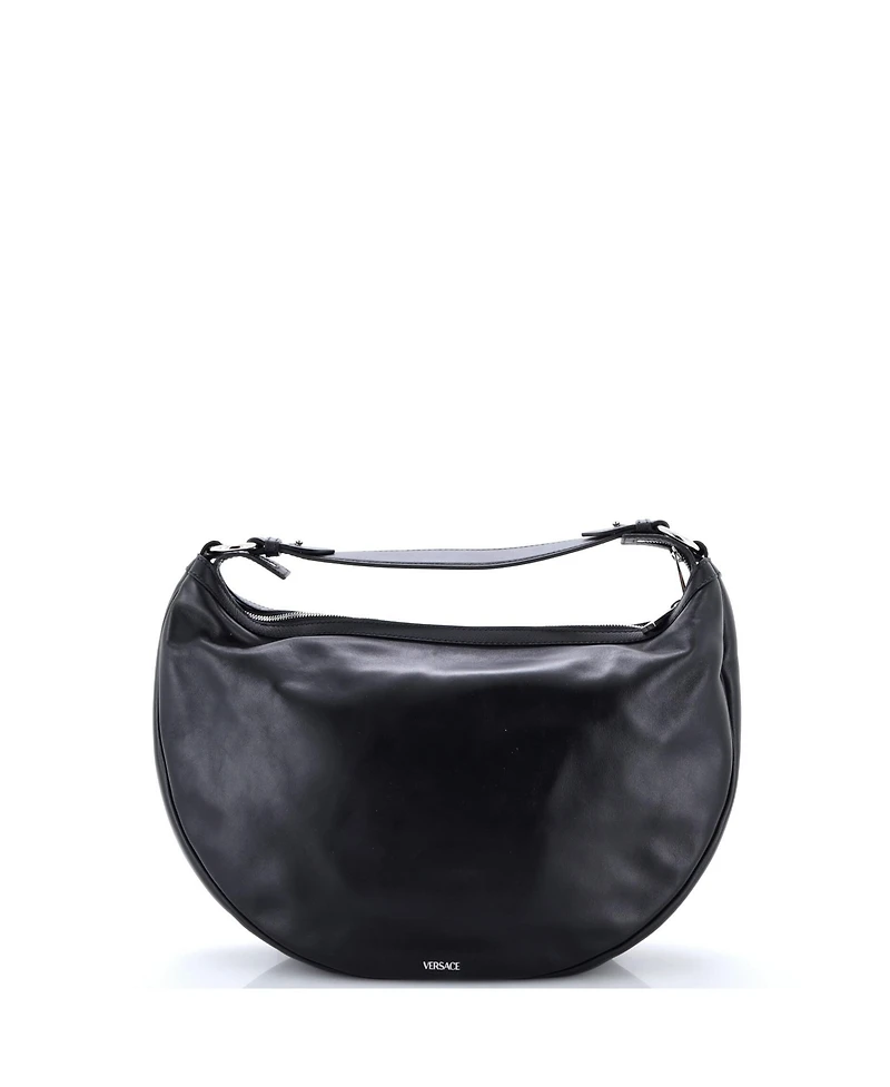 Pre-Owned Versace Large Repeat Hobo Leather