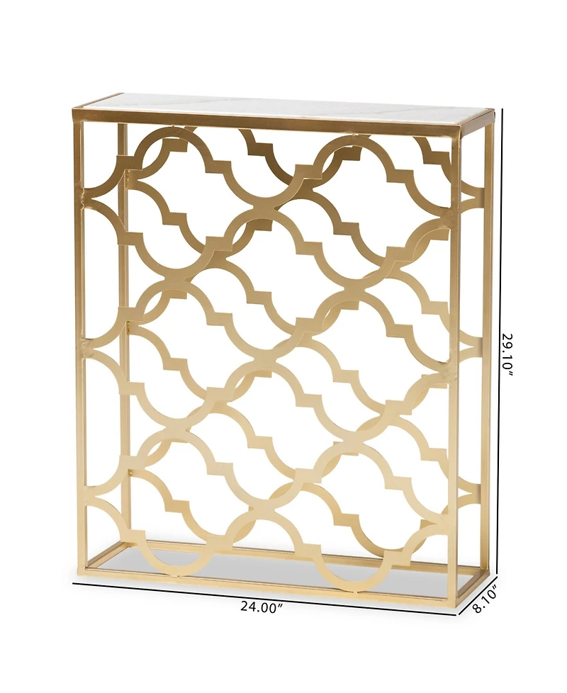 Baxton Studio Calanthe 29.10" Metal Modern and Contemporary Console Table