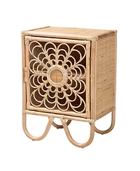 bali & pari Acelin 27.6" Rattan Modern Bohemian Nightstand