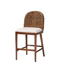 bali & pari Denver 36.2" Acacia Wood Modern Bohemian Counter Stool