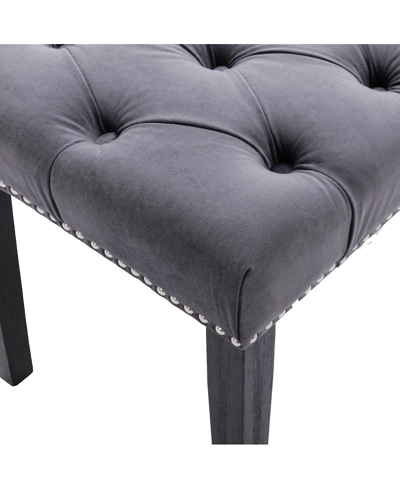 Streamdale Furniture Heng Ming Velvet Tufted Ottoman Dining Bench