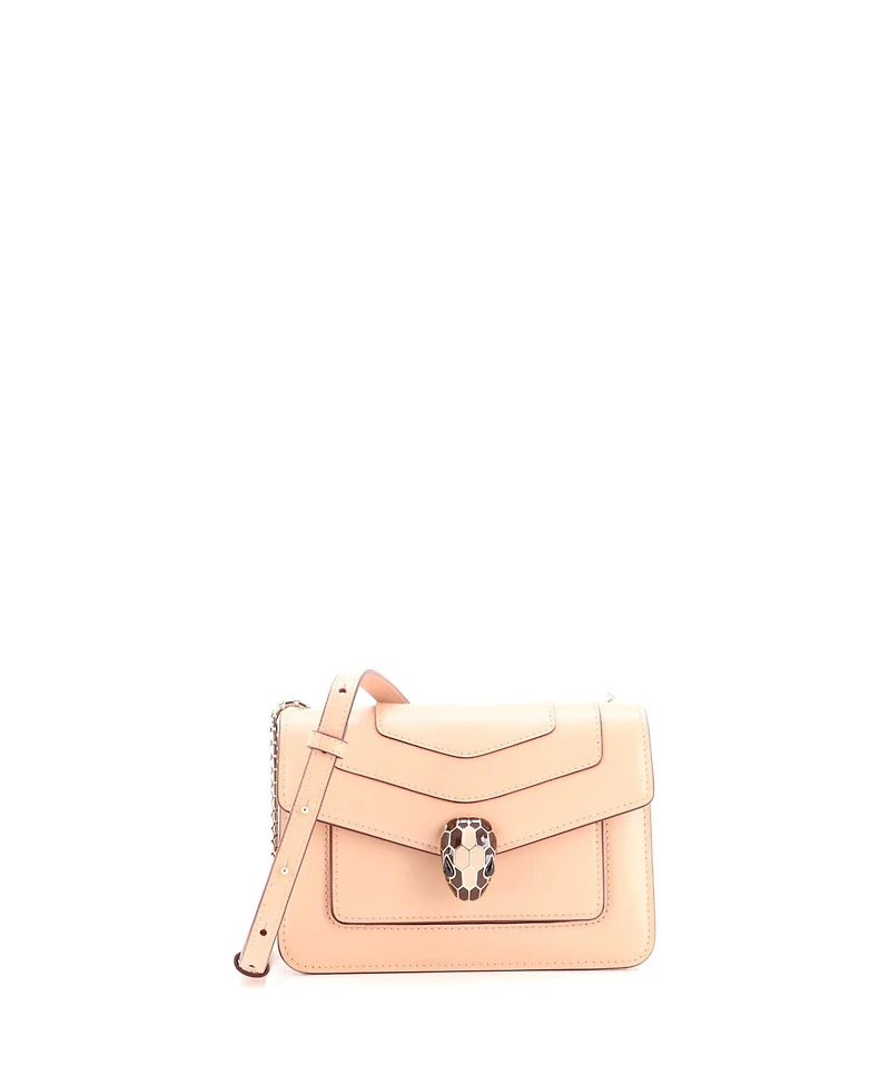 Pre-Owned Bvlgari Mini Serpenti Forever Shoulder Bag Leather