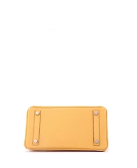 Pre-Owned Hermes Birkin 25 Handbag Yellow Togo with Palladium Hardware
