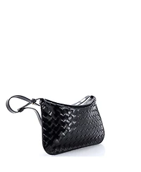 Pre-Owned Bottega Veneta Cradle Fold Over Shoulder Bag Intrecciato Leather